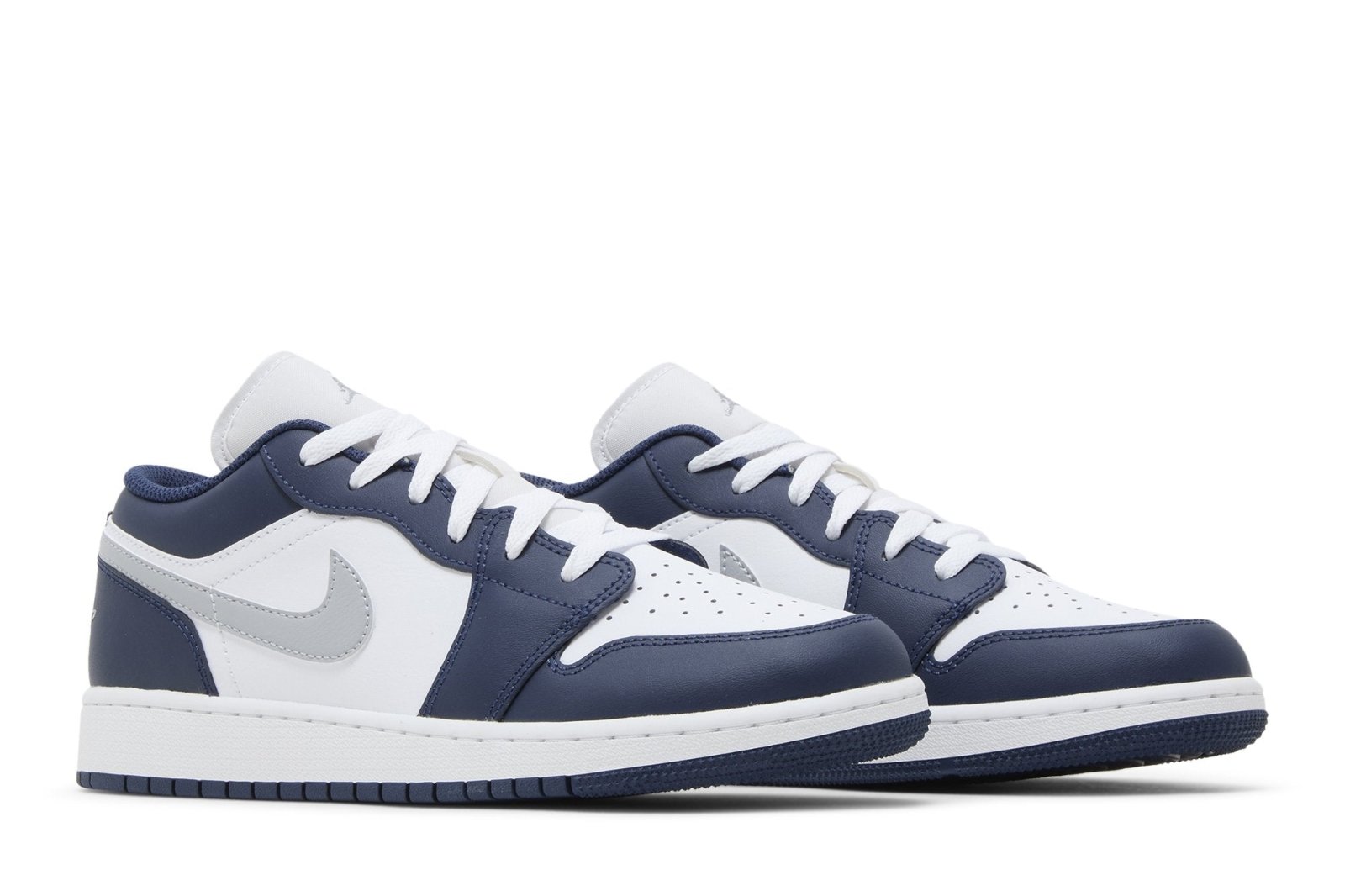 Tênis Air Jordan 1 Low Midnight Navy Wolf Grey Azul Marinho