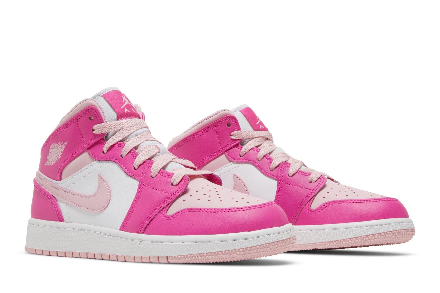 Tênis Air Jordan 1 Mid GS Fierce Pink Rosa