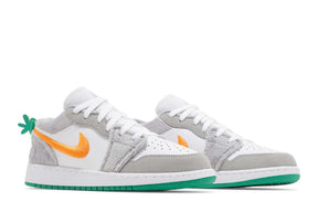 Tenis Air Jordan 1 Low GS Rabbit Cinza