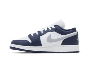 Tênis Air Jordan 1 Low Midnight Navy Wolf Grey Azul Marinho