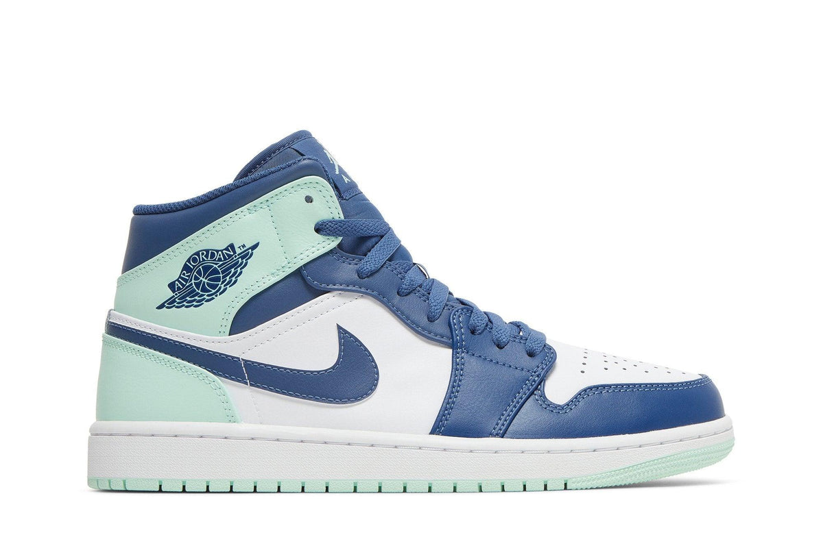 Tênis Air Jordan 1 Mid Aqua Blue Tint Verde