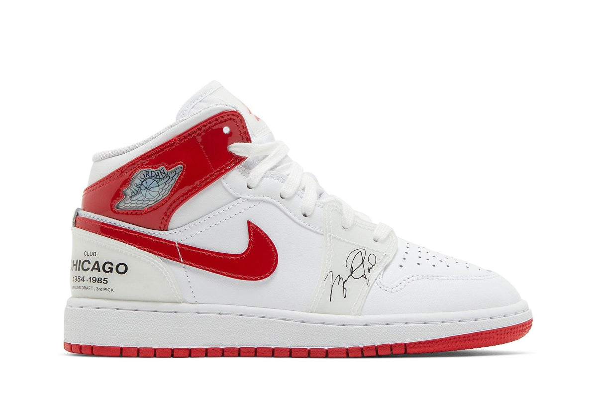 Tênis Air Jordan 1 Mid Rookie Season Branco/Vermelho