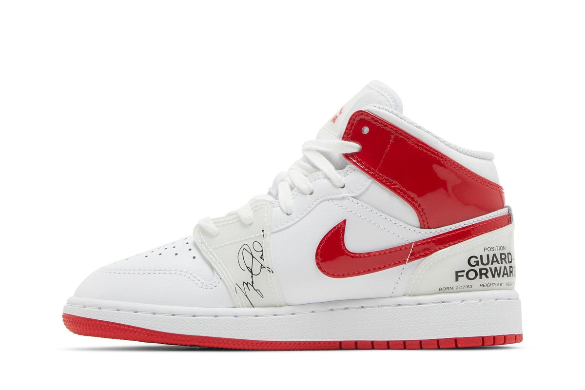 Tênis Air Jordan 1 Mid Rookie Season Branco/Vermelho