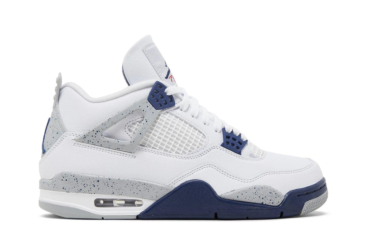 Tênis Air Jordan 4 Midnight Navy Branco/Azul