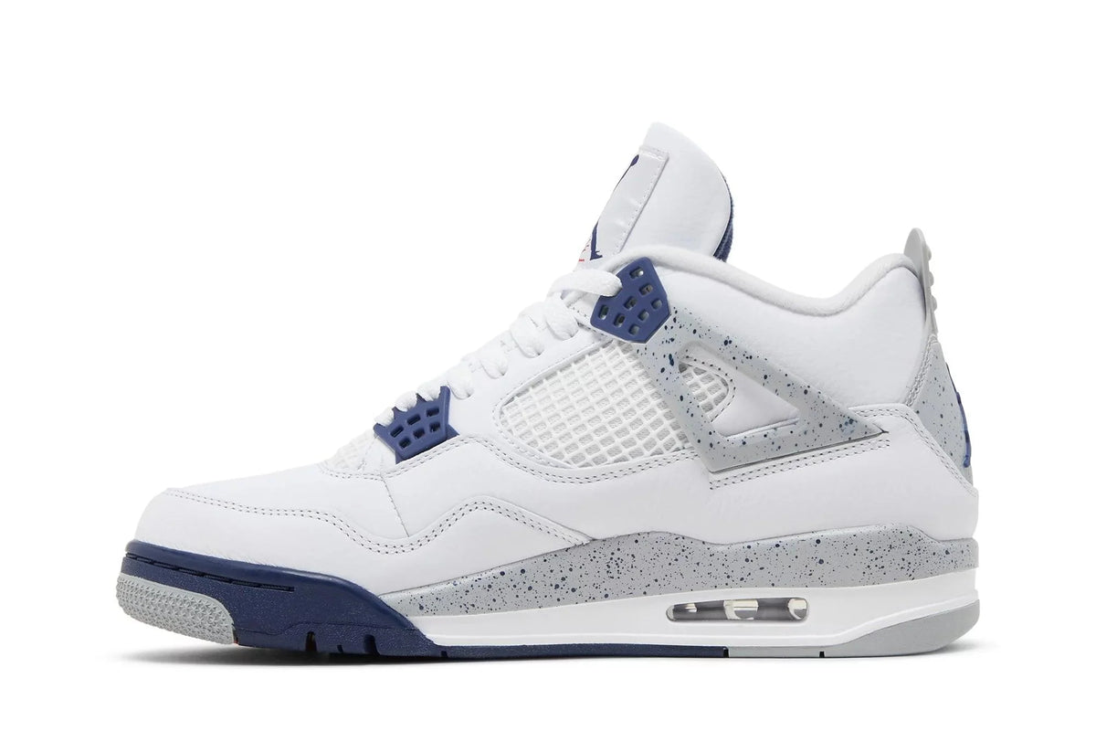 Tênis Air Jordan 4 Midnight Navy Branco/Azul