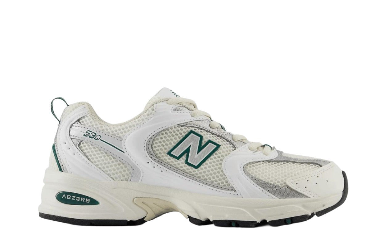 Tênis New Balance 530  Sea Salt White Marsh Green Branco